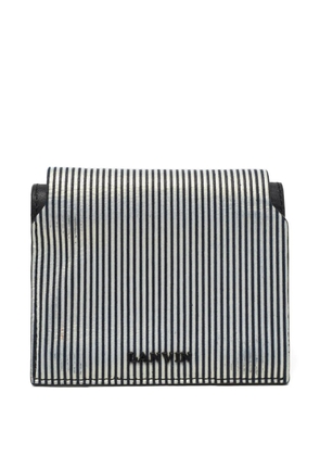 Lanvin Pre-Owned stripe-pattern card holder - White