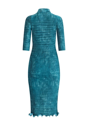 FENDI pleated faded midi dress - Blue