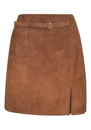 Vince belted suede skirt - Brown