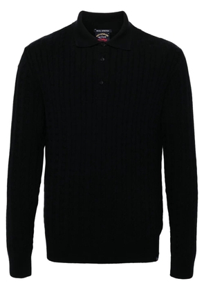 Paul & Shark cable-knit polo shirt - Blue