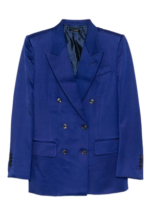 TOM FORD twill double-breasted blazer - Blue