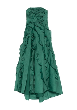 Aje ruffled strapless maxi dress - Green