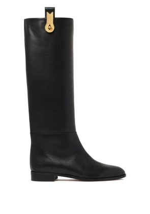 amato daniele appliqué-detail leather boots - Black
