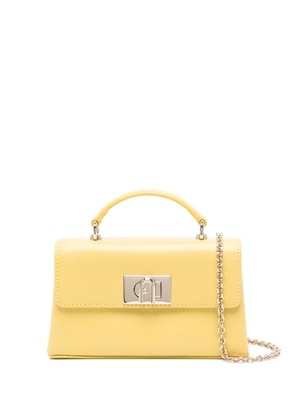 Furla mini 1927 leather tote bag - Yellow