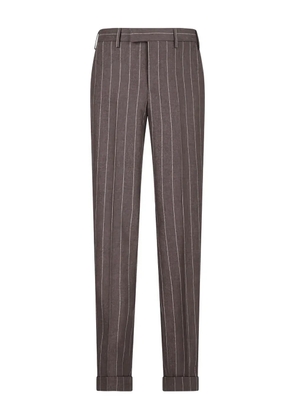 PT Torino pinstripe pleated trousers - Brown