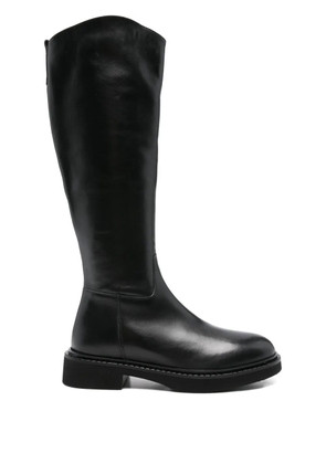 Evaluna 35mm leather zip-fastening boots - Black