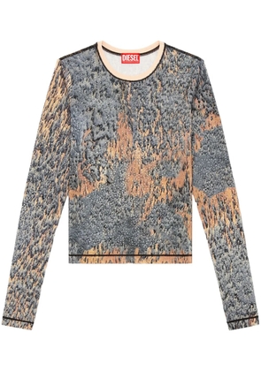 Diesel T-Cutie-LS printed top - Blue