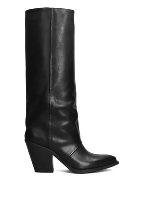Metisse 85mm leather boots - Black