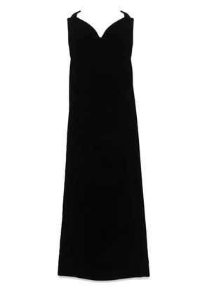 Mugler strapless velvet maxi dress - Black