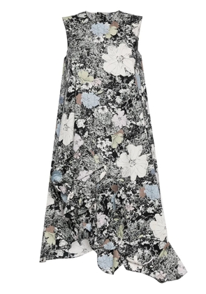 JNBY floral-print cotton midi dress - Black