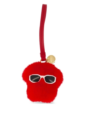 Versace Medusa fluffy bag charm - Red