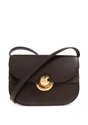 Furla Suede Appliqué Turn-Lock Tote Bag - Brown