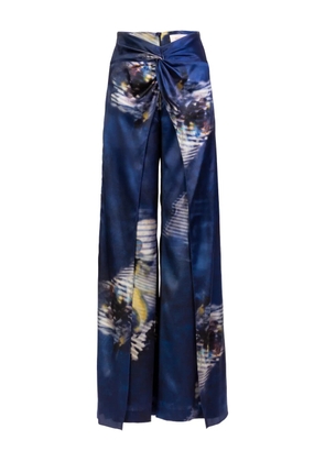 Silvia Tcherassi Canturipe silk trousers - Blue
