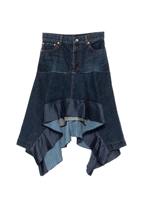 sacai asymmetric denim skirt - Blue