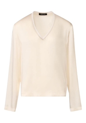 Fabiana Filippi v-neck long-sleeve top - Neutrals