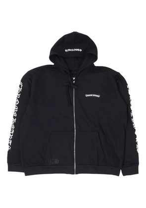 Chrome Hearts logo-detail zip-up hoodie - Black