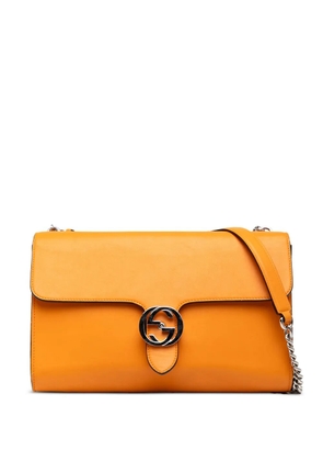 Gucci Pre-Owned 2000-2015 Medium Leather Dollar Interlocking G crossbody bag - Orange