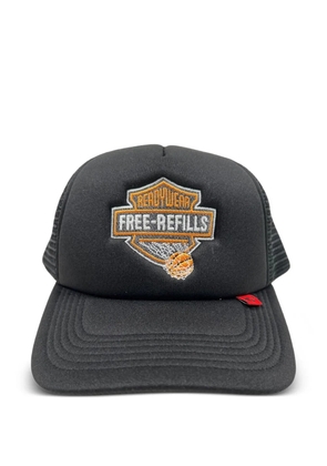 Free Refills Harley embroidered-logo trucker cap - Black