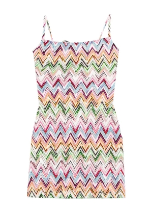 Missoni square-neck mini dress - White