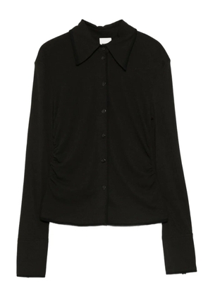 Nanushka long-sleeved buttoned polo shirt - Black