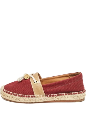 Chloé Pre-Owned whipstitch-trim canvas espadrilles - Red