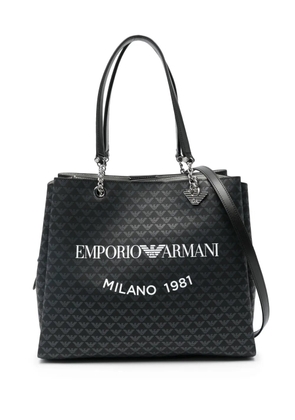 Emporio Armani logo-print tote bag - Black