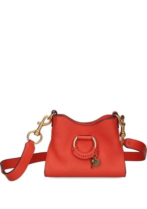 See by Chloé mini Joan braided-ring leather cross body bag - Orange