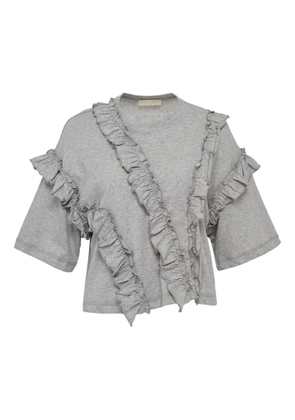 Ulla Johnson Sydney ruffled T-shirt - Grey
