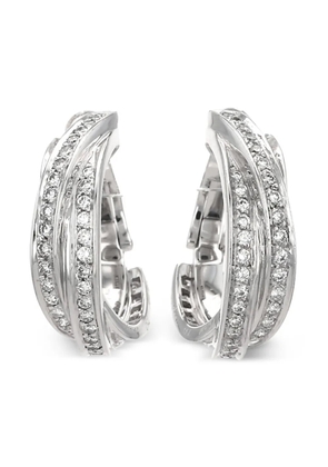 Cartier white gold Trinity diamonds earrings - Silver