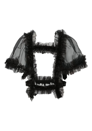 Noir Kei Ninomiya ruffled organdy vest - Black