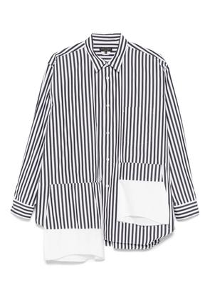 Comme des Garçons Homme Plus asymmetric striped shirt - Black