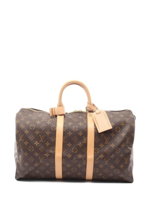 Louis Vuitton Pre-Owned 1998 45 Keepall monogram leather boston tote bag - Brown
