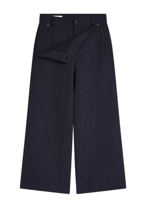 DRIES VAN NOTEN sailor wool trousers - Blue
