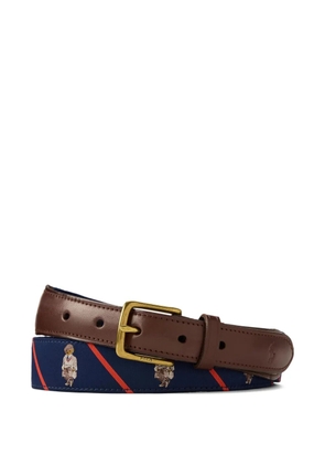Polo Ralph Lauren Polo Bear ribbon-striped belt - Blue