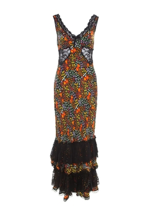 Dolce & Gabbana Pre-Owned 1973 floral-lace midi dress - Black