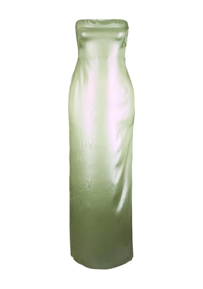 Galvan London strapless maxi dress - Green