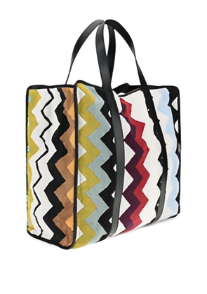 Missoni zigzag-pattern cotton tote bag - Black