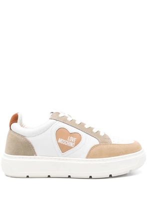 Love Moschino logo-print sneakers - White