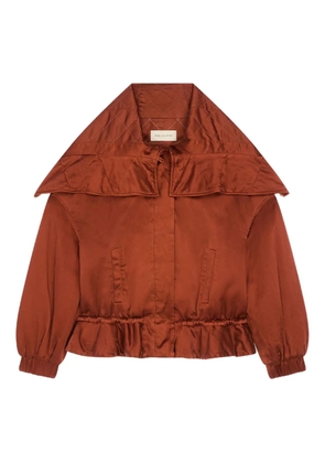 DRIES VAN NOTEN quilted ruffled jacket - Brown