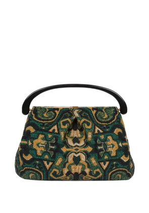 DRIES VAN NOTEN tapestry-jacquard tote bag - Green