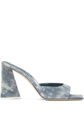 The Attico 85mm Mini Devon geometric-heel sandals - Blue