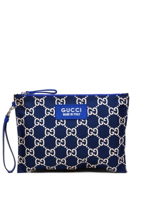 Gucci Pre-Owned 2016-2025 GG-pattern clutch bag - Blue