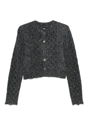 PINKO metallic-knit cardigan - Grey