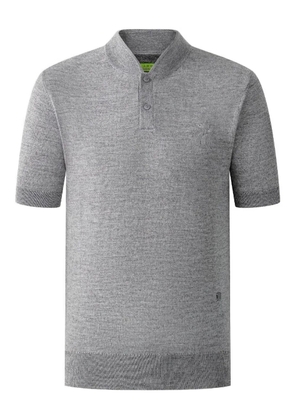 Shanghai Tang horse-emblem wool polo shirt - Grey