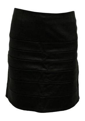 DVF Diane von Furstenberg panelled leather mini skirt - Black