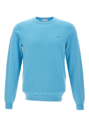 Sun68 crew-neck logo-detail sweater - Blue