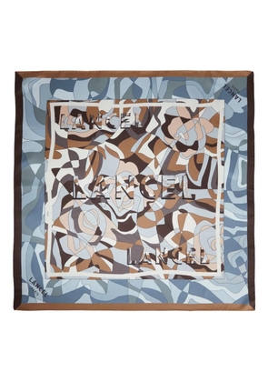 Lancel Square 70 puzzle-motif scarf - Green