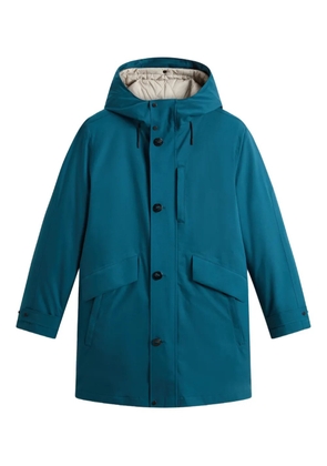 Woolrich hooded button raincoat - Blue