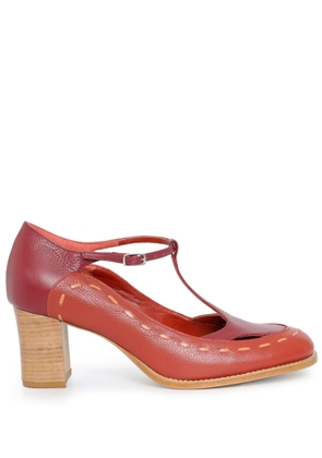 Sarah Chofakian 55mm leather pumps - Red