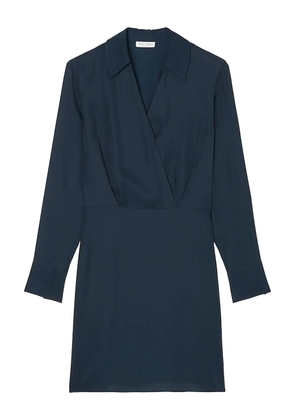 Marc O'Polo wrap-front long-sleeves mini dress - Blue